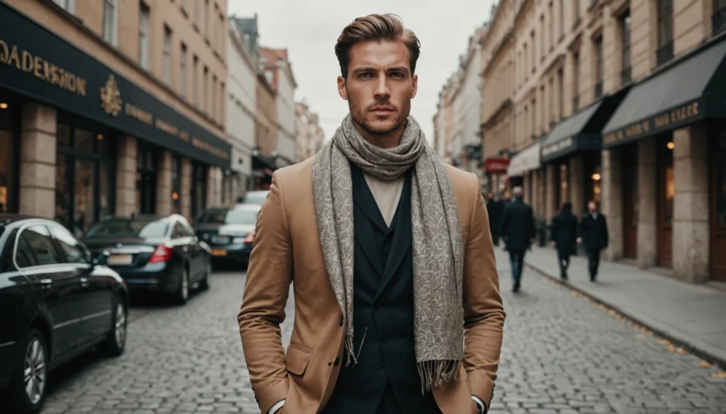 longue écharpe homme