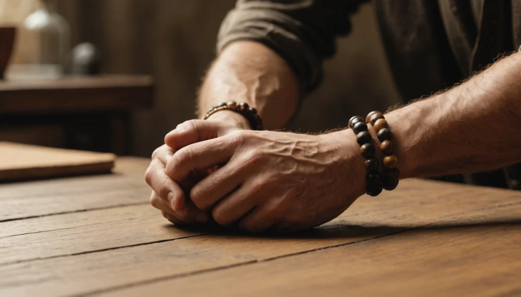 bracelet pierre marron signification