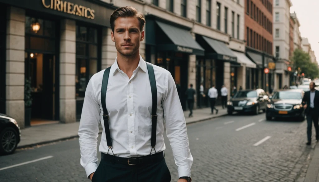look avec bretelles homme